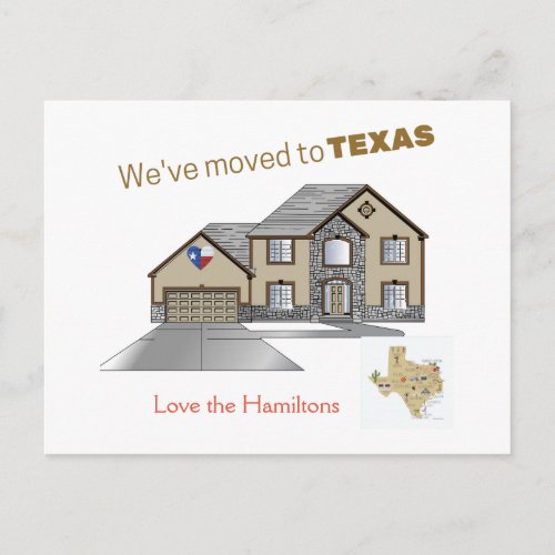We Moved to Texas Postcard