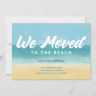 We Moved to the Beach Moving Announcement