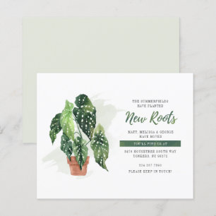 We Moved Watercolor Plants Moving Announcement