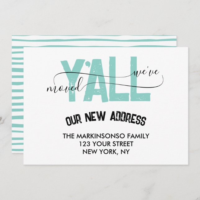 We Moved Y'all Moving Announcement (Front/Back)