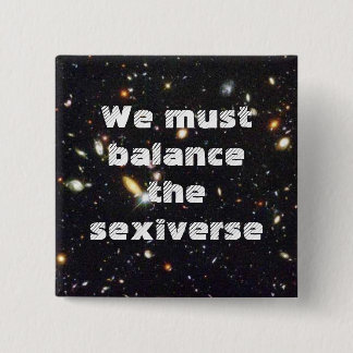 We must balance the sexiverse pinback button
