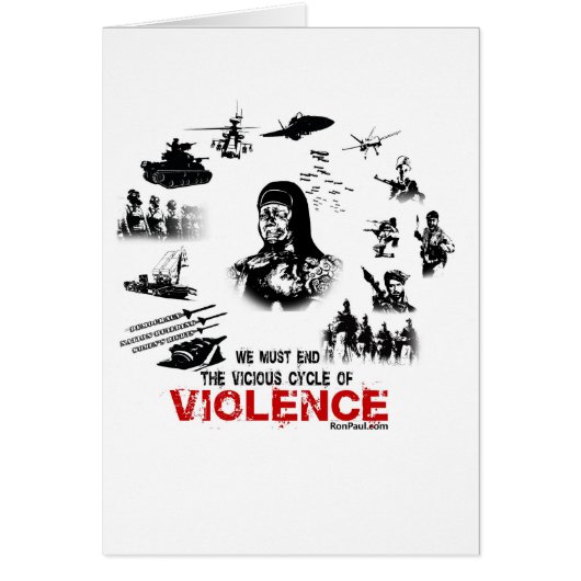 We Must End the Vicious Cycle of Violence! Cards (Front)