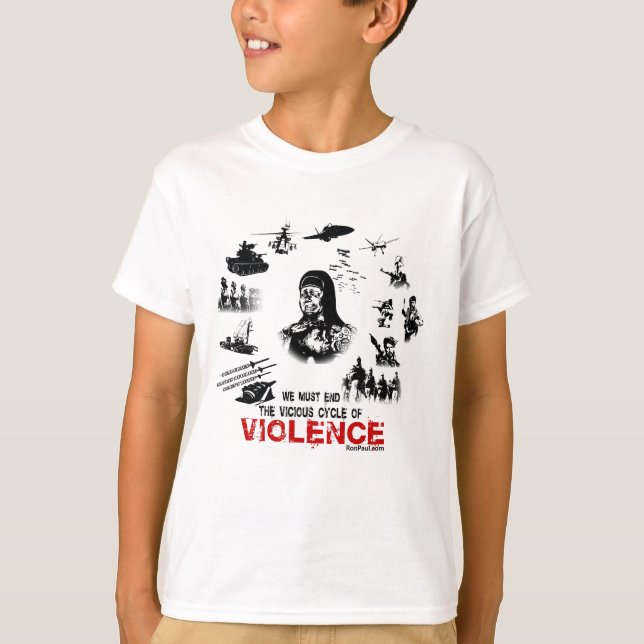 We Must End the Vicious Cycle of Violence! T-Shirt (Front)