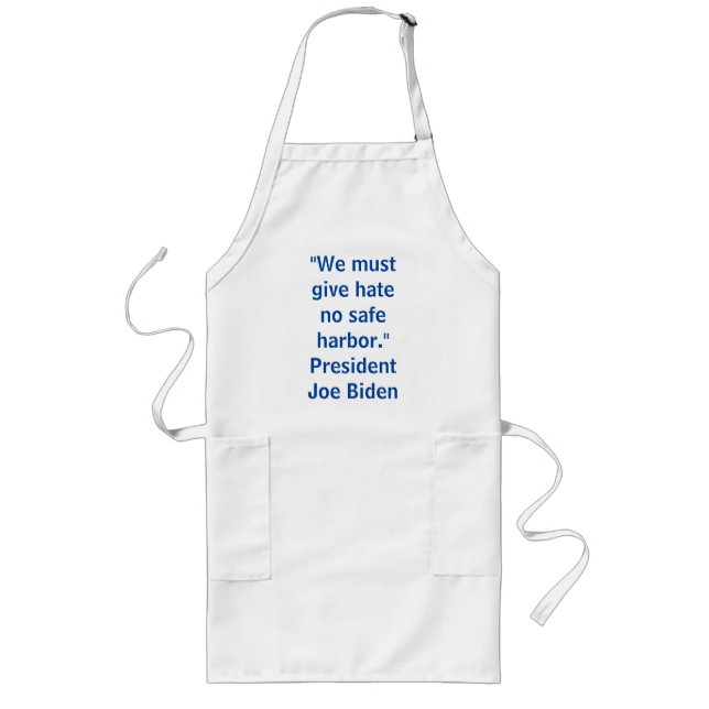 We Must Give Hate No Safe Harbor - Joe Biden Men's Long Apron (Front)