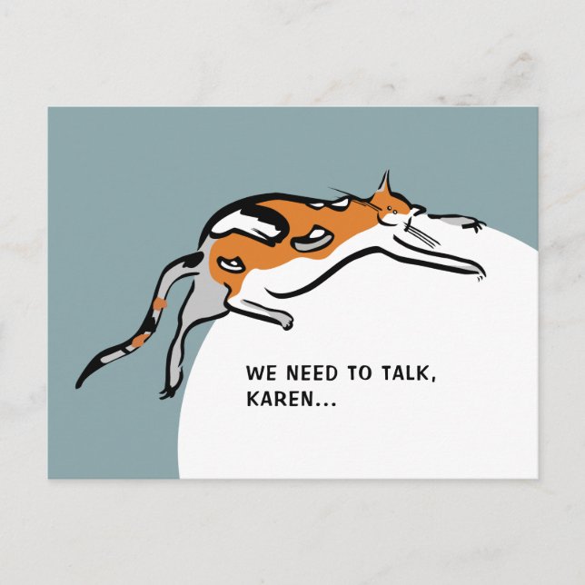 We need to talk... postcard (Front)