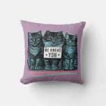 &quot;we Need You&quot; Vintage Cats Girls Lavender Pillow at Zazzle