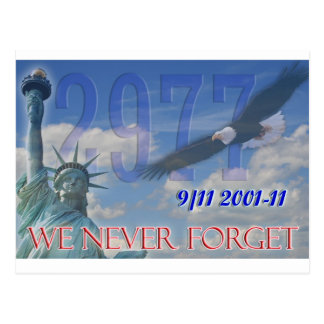 We never forget postcard 10th anniversary 9/11