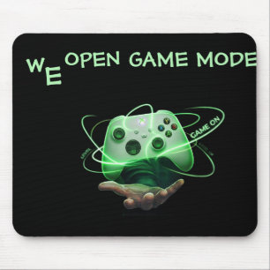 "We Open Game Mode" Levitating Neon Controller Mou Mouse Pad