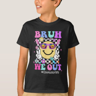 We Out Groovy Counselor Life Last Day Of School T-Shirt