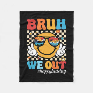 We Out Happy Last Day Of School Teacher Boy Girl S Fleece Blanket