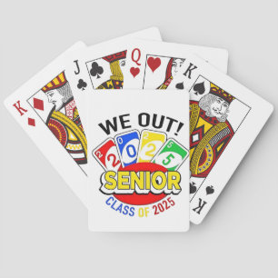 We Out Senior 2025 Gambling Game Graduation  Poker Cards