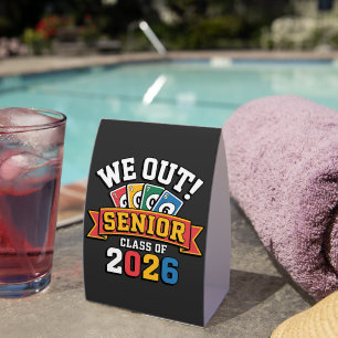 We Out Senior Class Of 2026 Paper Table Tent