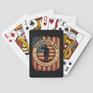 We Owe Them All Patriotic Veterans Day Memorial Poker Cards