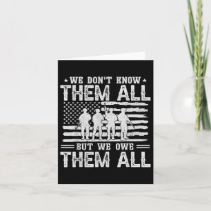 We Owe Them All Patriotic Veterans Memorial Day 4t Card
