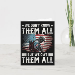 We Owe Them All With American Flag Memorial Day Card