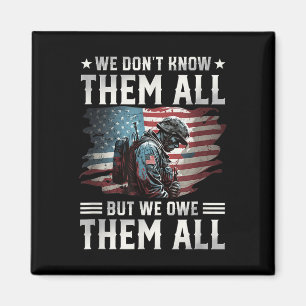We Owe Them All With American Flag Memorial Day Magnet