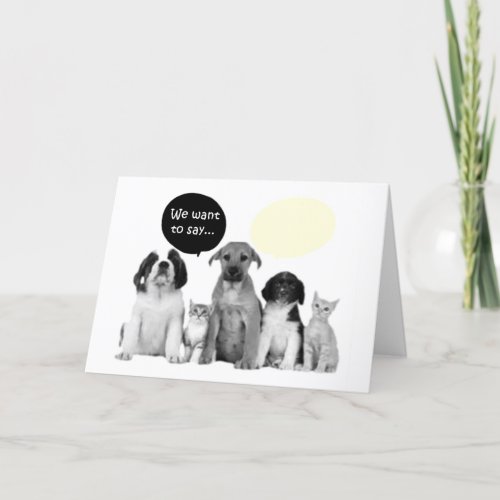 WE PACK OF DOGGIES SAY HAPPY BIRTHDAY CARD