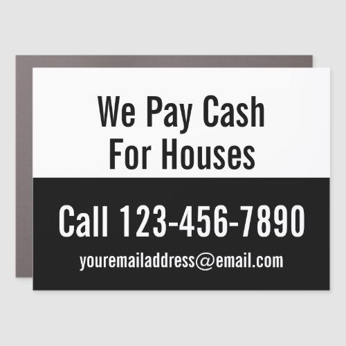 We Pay Cash For Houses Promotional Template Car Magnet
