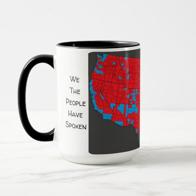 We People Have Spoken 2024 Election Map Coffee Mug (Left)