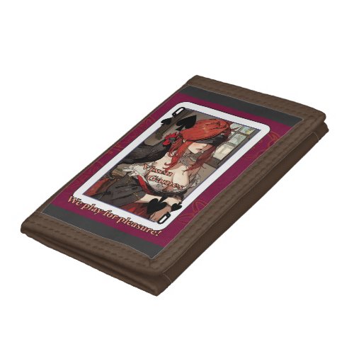We play vixen games for pleasure card trifold wallet