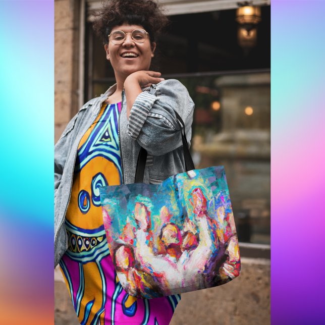 We Praise Thee Abstract Tote Bag (Creator Uploaded)