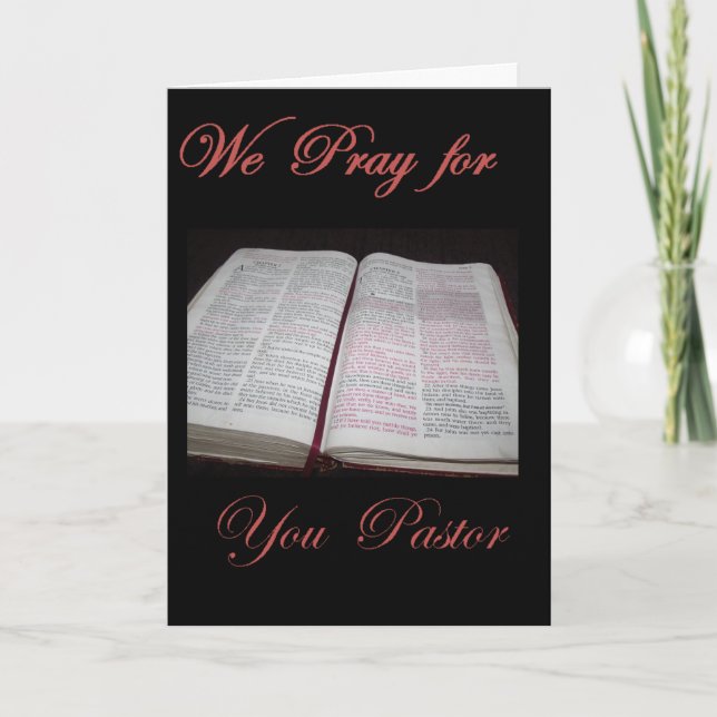 We Pray for you Pastor Thank You Card (Front)