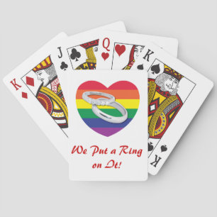 We Put a Ring on It Gay Wedding Poker Cards