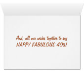 WE PUT OUR FOOT FORWARD 40th HUMOR (Inside Horizontal (Bottom))