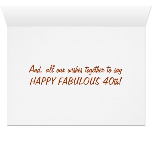 WE PUT OUR FOOT FORWARD 40th HUMOR (Inside Horizontal (Bottom))