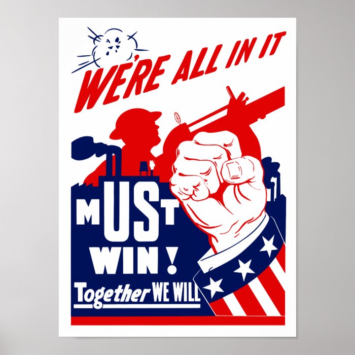 We’re All In It    WWII Print