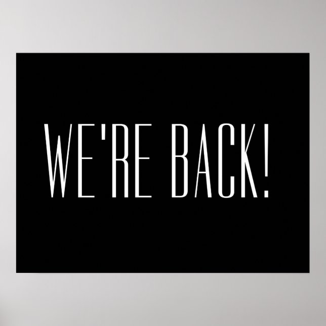 We’re Back Black Poster (Front)