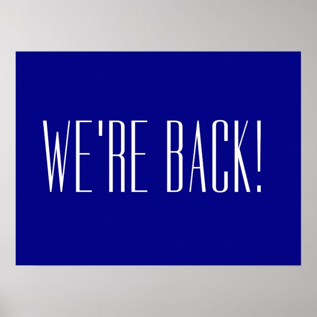 We’re Back Blue Poster (Front)