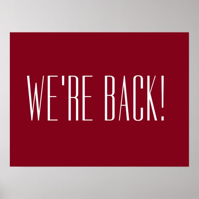 We’re Back Red Poster (Front)
