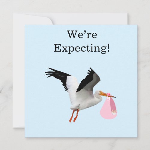 We’re Expecting Pregnancy Announcement Card