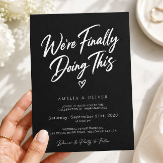 We’re Finally Doing This Modern Black Wedding Invitation