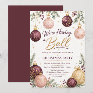 We’re Having a Ball Christmas Party Invitation