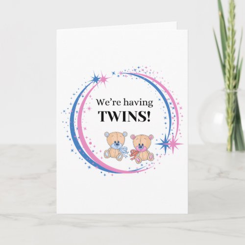 Were Having Twins Boy and Girl Birth Announcement
