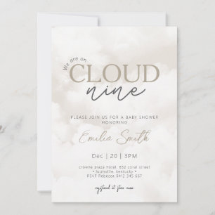 We’re on Cloud Nine Baby Shower Invitation