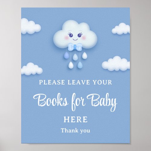 Were on cloud nine cute cloud books for baby poster