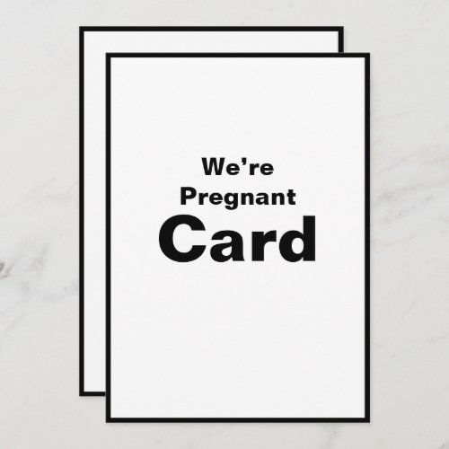 Were Pregnant Pregnancy Baby Girl Baby Boy Card