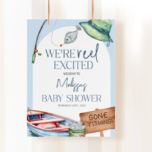 We’re Reel Excited, fishing-themed baby shower  Foam Board