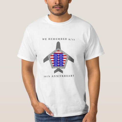We Remember 911 20th Anniversary T_Shirt