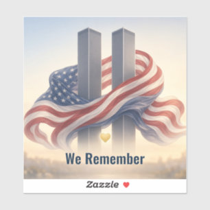We Remember Kiss-Cut Sticker Editable Message
