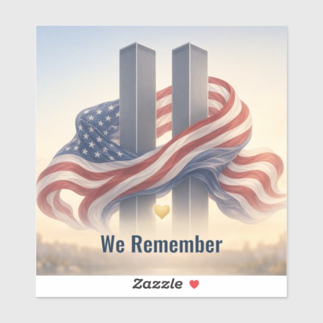 We Remember Kiss-Cut Sticker Editable Message (Sheet)
