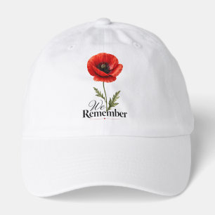 We Remember – Red Poppy Memorial Day Tribute Hat