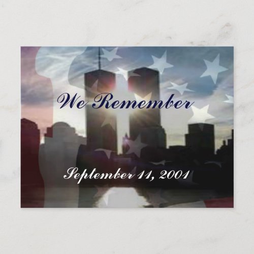 We Remember September 11th Postcard
