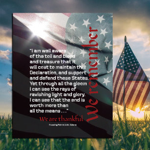 WE REMEMBER, WE ARE THANKFUL POSTER