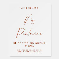 We Request No Pictures Posted On Social Media Sign