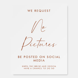 We Request No Pictures Posted On Social Media Sign
