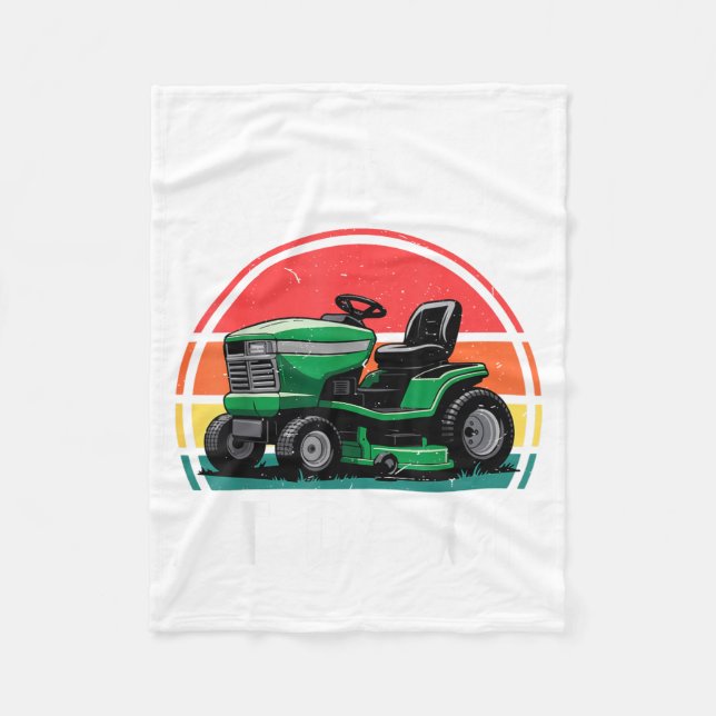 We Ride At Dawn Riding Lawn Mower Toddler Funny Mo Fleece Blanket (Front)